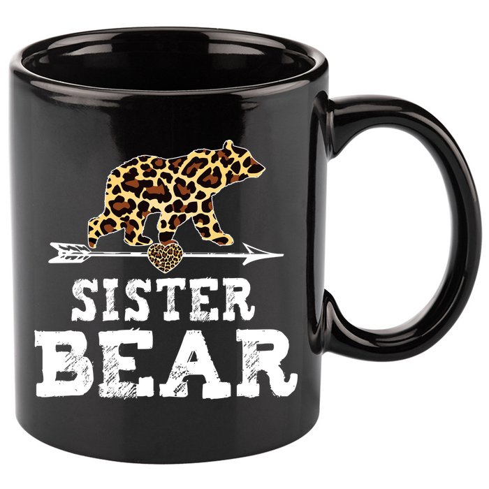 Sister Bear Leopard 11oz C Handle Ceramic Mug
