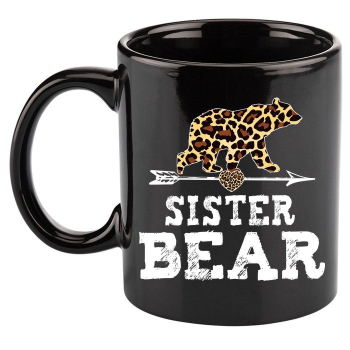 Sister Bear Leopard 11oz C Handle Ceramic Mug