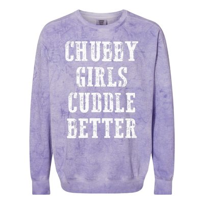 SSBBW BBW Lover Chubby Cuddle Better Colorblast Crewneck Sweatshirt