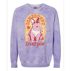 Some Bunny Loves You Cute Colorblast Crewneck Sweatshirt