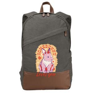 Some Bunny Loves You Cute Cotton Canvas Backpack