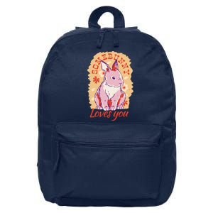 Some Bunny Loves You Cute 16 in Basic Backpack