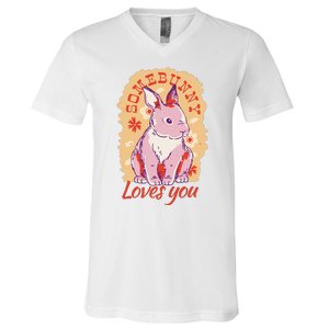 Some Bunny Loves You Cute V-Neck T-Shirt