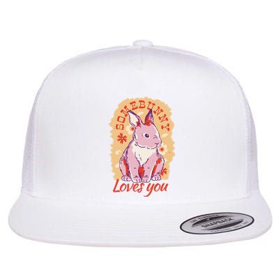 Some Bunny Loves You Cute Flat Bill Trucker Hat