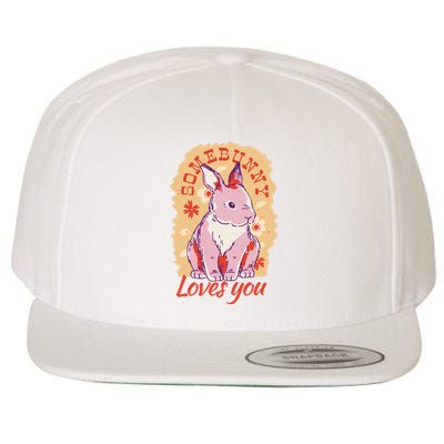 Some Bunny Loves You Cute Wool Snapback Cap