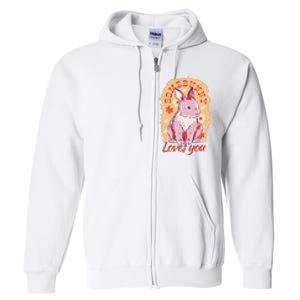 Some Bunny Loves You Cute Full Zip Hoodie