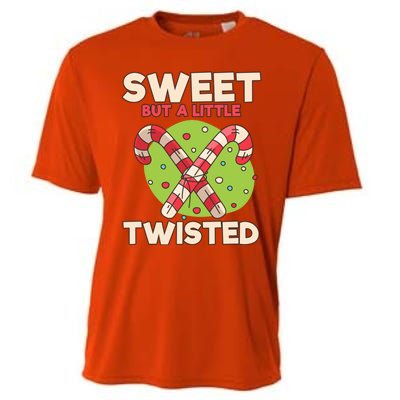 Sweet But Little Twisted Candy Cane Gift Cooling Performance Crew T-Shirt