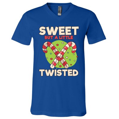 Sweet But Little Twisted Candy Cane Gift V-Neck T-Shirt