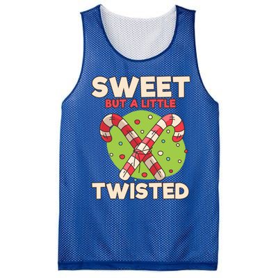 Sweet But Little Twisted Candy Cane Gift Mesh Reversible Basketball Jersey Tank