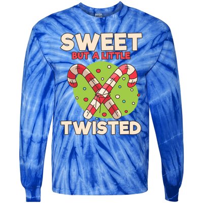 Sweet But Little Twisted Candy Cane Gift Tie-Dye Long Sleeve Shirt