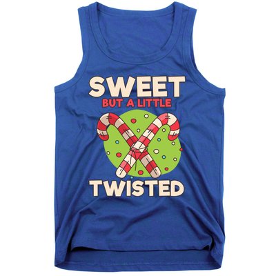 Sweet But Little Twisted Candy Cane Gift Tank Top