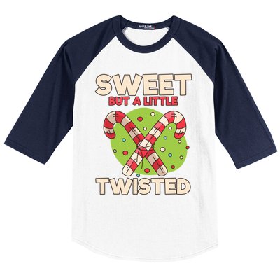 Sweet But Little Twisted Candy Cane Gift Baseball Sleeve Shirt