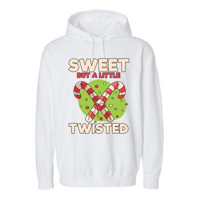 Sweet But Little Twisted Candy Cane Gift Garment-Dyed Fleece Hoodie