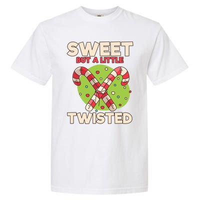 Sweet But Little Twisted Candy Cane Gift Garment-Dyed Heavyweight T-Shirt