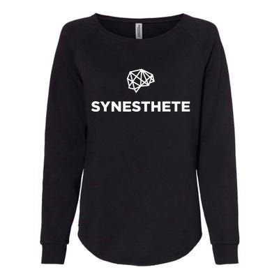 Synesthesia Brain Logo Womens California Wash Sweatshirt