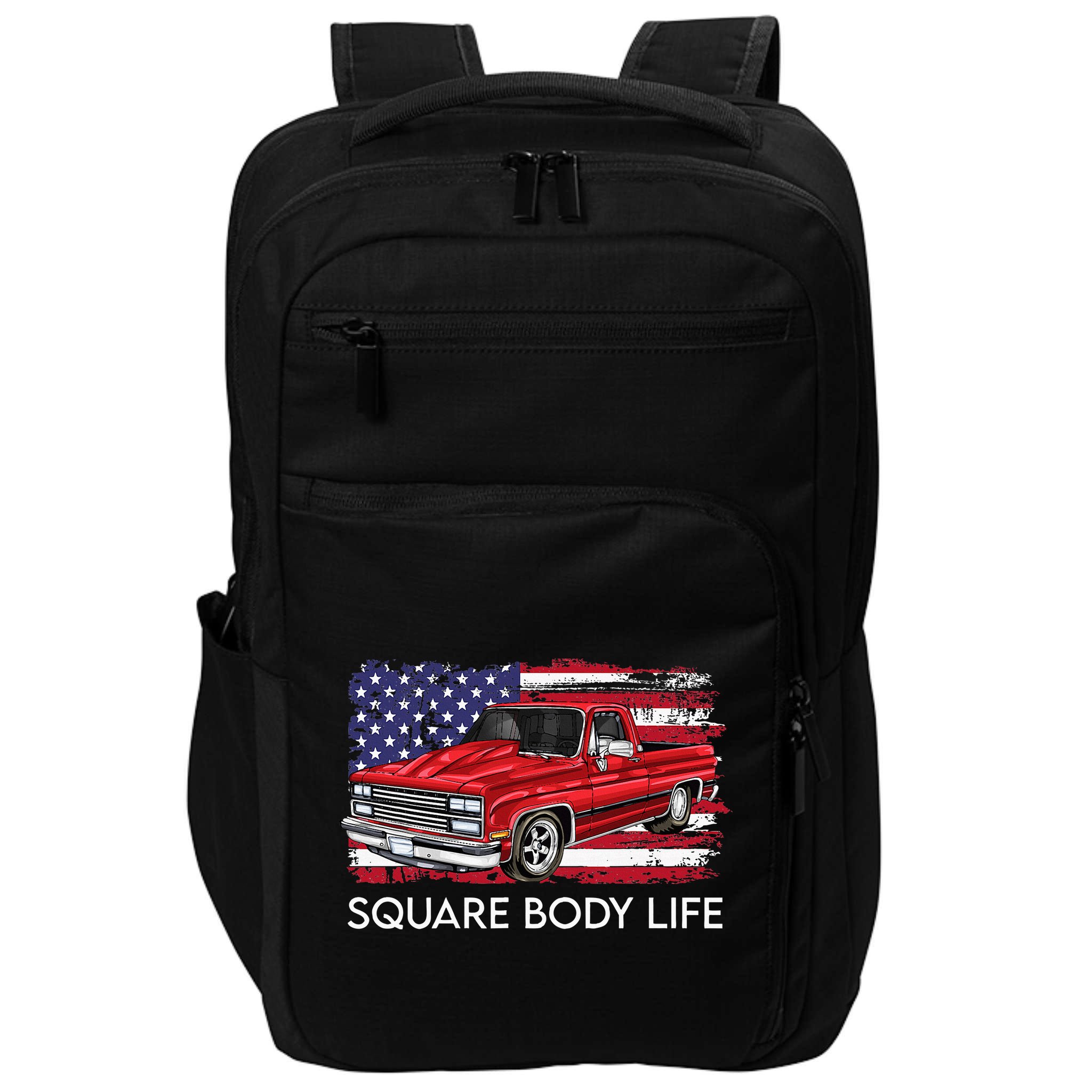 Square Body Life Truck Squarebody American Flag Impact Tech Backpack