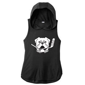 Sudbury Bulldogs Logo Ladies PosiCharge Tri-Blend Wicking Draft Hoodie Tank