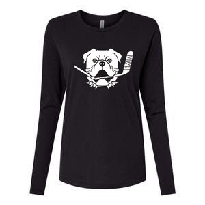 Sudbury Bulldogs Logo Womens Cotton Relaxed Long Sleeve T-Shirt