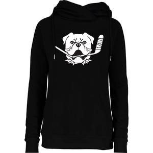 Sudbury Bulldogs Logo Womens Funnel Neck Pullover Hood