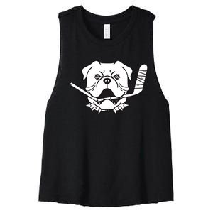 Sudbury Bulldogs Logo Women's Racerback Cropped Tank