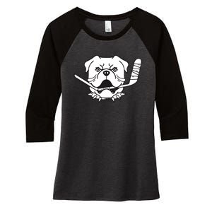 Sudbury Bulldogs Logo Women's Tri-Blend 3/4-Sleeve Raglan Shirt