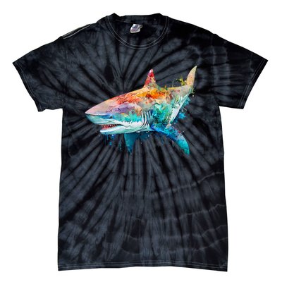 Shark Beach Lover Ocean Animal Novelty Tie-Dye T-Shirt