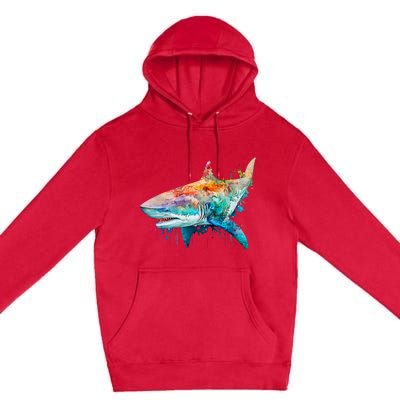 Shark Beach Lover Ocean Animal Novelty Premium Pullover Hoodie