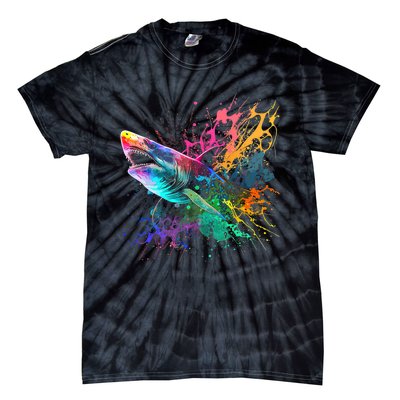 Shark Beach Lover Ocean Animal Novelty Tie-Dye T-Shirt