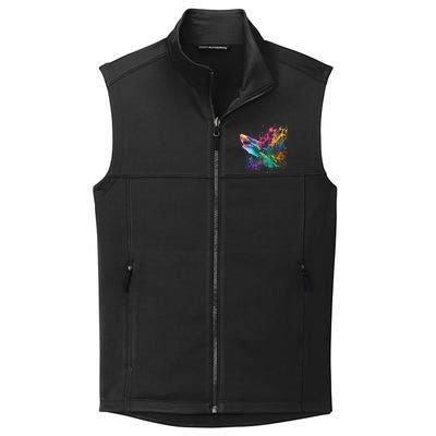 Shark Beach Lover Ocean Animal Novelty Collective Smooth Fleece Vest