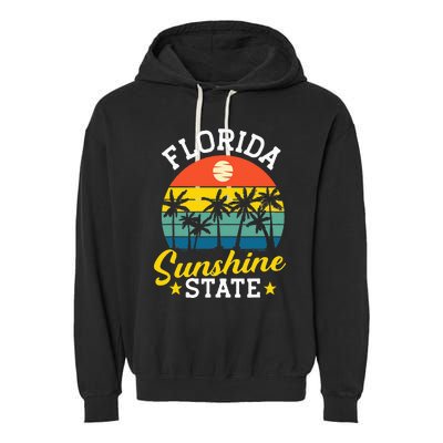 Summer Beach Lover Florida Sunshine State Garment-Dyed Fleece Hoodie