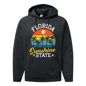 Summer Beach Lover Florida Sunshine State Performance Fleece Hoodie