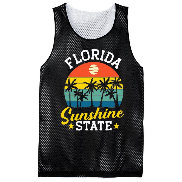 Summer Beach Lover Florida Sunshine State Mesh Reversible Basketball Jersey Tank