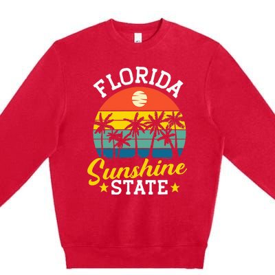 Summer Beach Lover Florida Sunshine State Premium Crewneck Sweatshirt