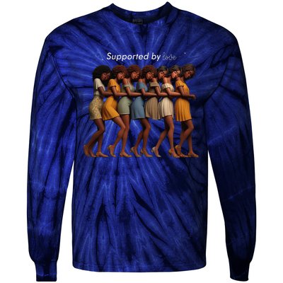 Supported By Love Funny Leaning Lean Together Tie-Dye Long Sleeve Shirt