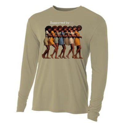 Supported By Love Funny Leaning Lean Together Cooling Performance Long Sleeve Crew