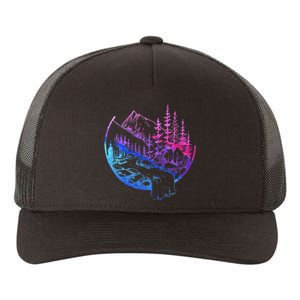 Subtle Bisexual Landscape Bisexuality Bi Ally Lgbt Pride Yupoong Adult 5-Panel Trucker Hat