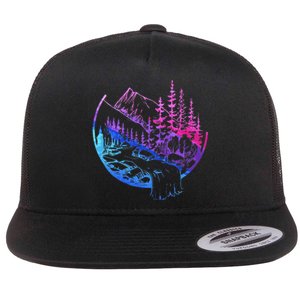 Subtle Bisexual Landscape Bisexuality Bi Ally Lgbt Pride Flat Bill Trucker Hat