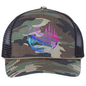 Subtle Bisexual Landscape Bisexuality Bi Ally Lgbt Pride Retro Rope Trucker Hat Cap