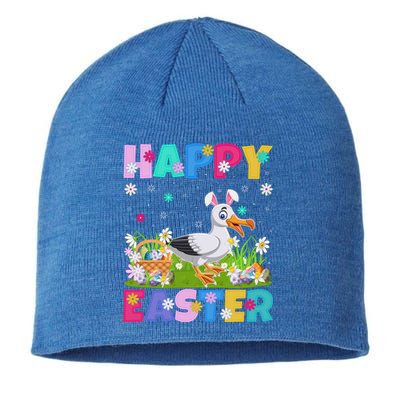 Seagull Bird Lover Happy Easter Bunny Seagull Easter Sunday Gift Sustainable Beanie