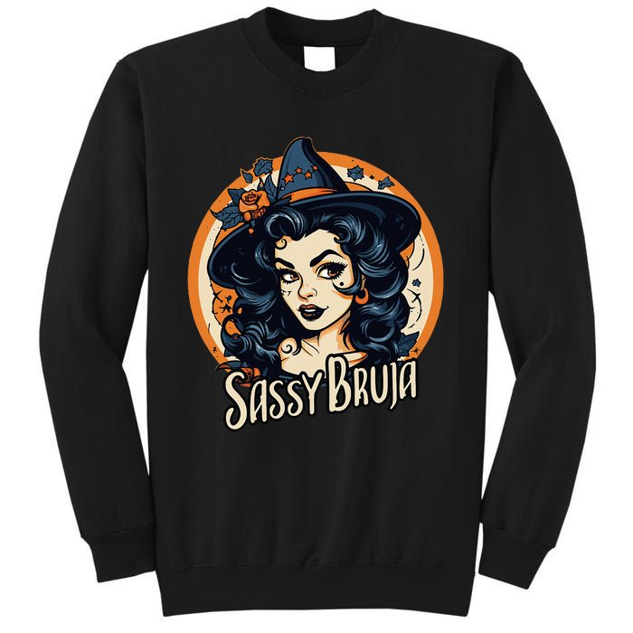 Sassy Bruja Latina Mexican Halloween Witch Women Sweatshirt