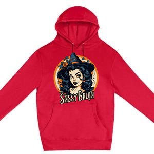 Sassy Bruja Latina Mexican Halloween Witch Women Premium Pullover Hoodie