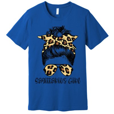 Sagittarius Birthday Leopard Bandana Glasses Zodiac Gift Premium T-Shirt