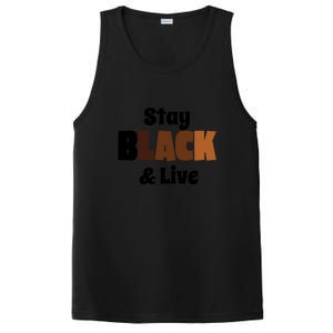 Stay Black & Live For Black History Month Juneteenth Gift African Pride PosiCharge Competitor Tank