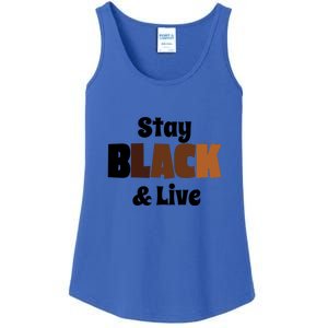 Stay Black & Live For Black History Month Juneteenth Gift African Pride Ladies Essential Tank