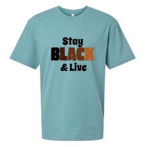 Stay Black & Live For Black History Month Juneteenth Gift African Pride Sueded Cloud Jersey T-Shirt