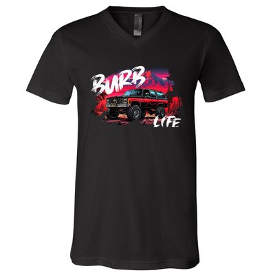 Squarebody Burb Life Truck Squarebody Suburban V-Neck T-Shirt