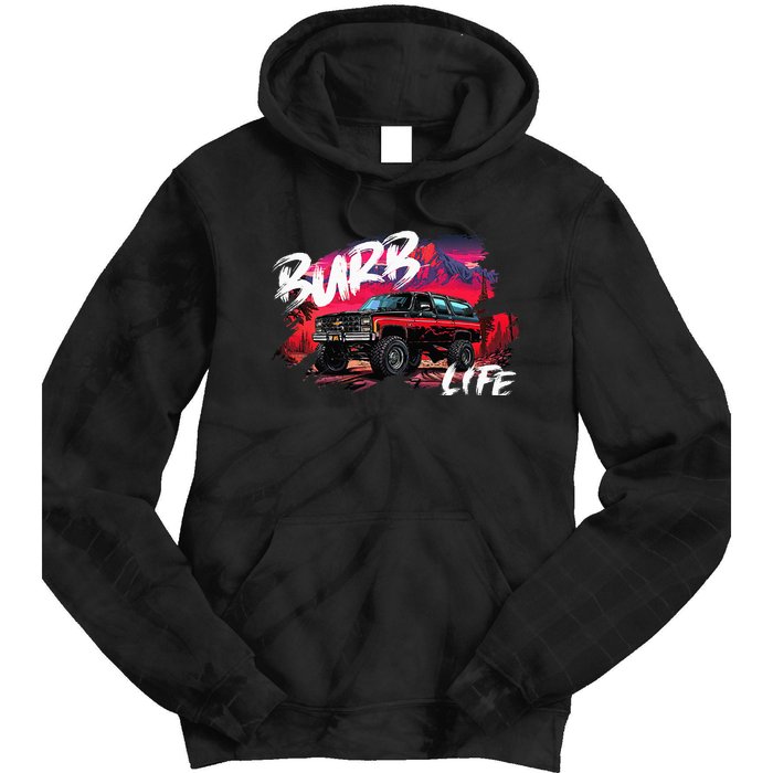 Squarebody Burb Life Truck Squarebody Suburban Tie Dye Hoodie