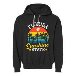 Summer Beach Lover Florida Sunshine State Garment-Dyed Fleece Hoodie