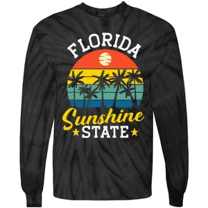 Summer Beach Lover Florida Sunshine State Tie-Dye Long Sleeve Shirt