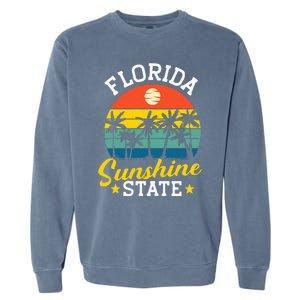 Summer Beach Lover Florida Sunshine State Garment-Dyed Sweatshirt